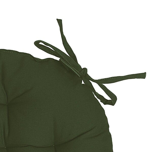ATMOSPHERA - Galette de chaise ronde vert kaki D38cm - large
