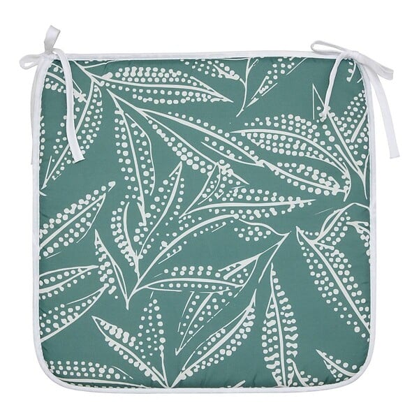 ATMOSPHERA - Galette de chaise Tropical 39x39cm imprimée vert foncé - large