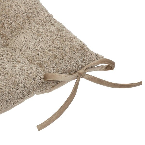 ATMOSPHERA - Galette de chaise Soana bouclette beige lin 38x38cm - large