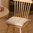 ATMOSPHERA - Galette de chaise Soana bouclette blanc ivoire 38x38cm - vignette