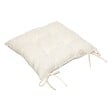 ATMOSPHERA - Galette de chaise Soana bouclette blanc ivoire 38x38cm - vignette