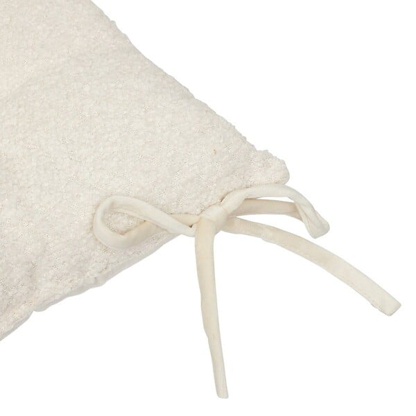 ATMOSPHERA - Galette de chaise Soana bouclette blanc ivoire 38x38cm - large