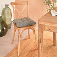 ATMOSPHERA - Galette de chaise "Clem" vert foncé 38x38cm - vignette