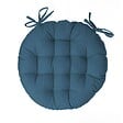 ATMOSPHERA - Galette de chaise "Anjali" ronde bleu D38cm - vignette