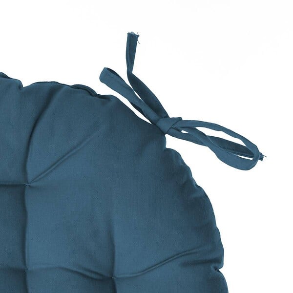 ATMOSPHERA - Galette de chaise "Anjali" ronde bleu D38cm - large