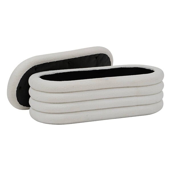 ATMOSPHERA - Banc coffre Giulia blanc 110x46cm - large