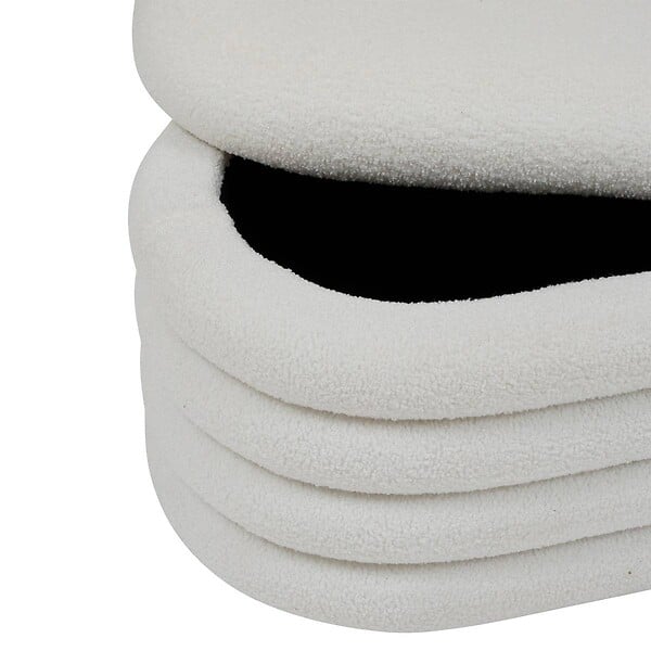 ATMOSPHERA - Banc coffre Giulia blanc 110x46cm - large