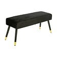 ATMOSPHERA - Banc velours "Salome" noir 100x35cm - vignette