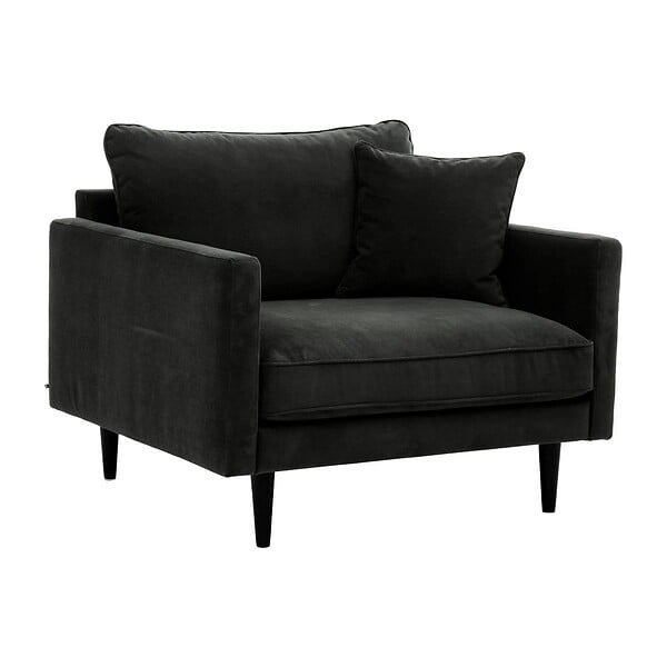 ATMOSPHERA - Fauteuil XL "Candice" velours vert kaki - large