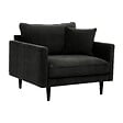 ATMOSPHERA - Fauteuil XL "Candice" velours vert kaki - vignette