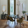 ATMOSPHERA - Fauteuil "Marlo" velours vert kaki - vignette