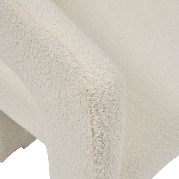 ATMOSPHERA - Fauteuil "Amos" blanc L63xp57xH75cm - large