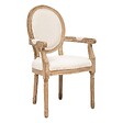 ATMOSPHERA - Chaise "Cleon" en hévéa 55x55cm beige - vignette