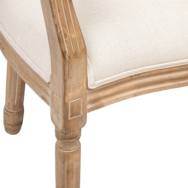 ATMOSPHERA - Chaise "Cleon" en hévéa 55x55cm beige - large