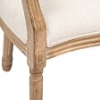 ATMOSPHERA - Chaise "Cleon" en hévéa 55x55cm beige - vignette