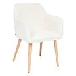 ATMOSPHERA - Fauteuil à dîner "Visoca" bouclette blanc - vignette