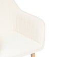 ATMOSPHERA - Fauteuil à dîner "Visoca" bouclette blanc - vignette