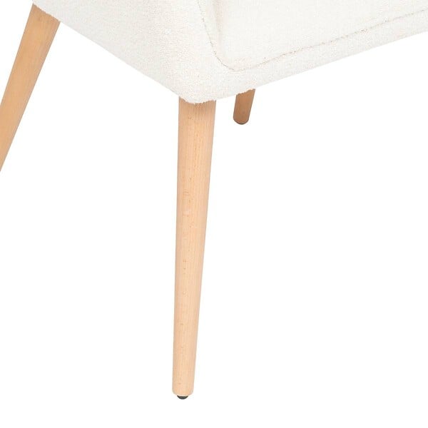ATMOSPHERA - Fauteuil à dîner "Visoca" bouclette blanc - large