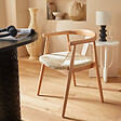 ATMOSPHERA - Fauteuil à dîner "Yamato" hêtre beige - vignette