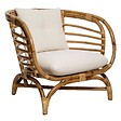 ATMOSPHERA - Fauteuil "Farah" rotin tissu blanc - vignette