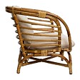 ATMOSPHERA - Fauteuil "Farah" rotin tissu blanc - vignette