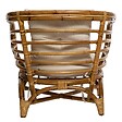 ATMOSPHERA - Fauteuil "Farah" rotin tissu blanc - vignette
