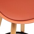 ATMOSPHERA - Chaise de bar "Maxon" en hêtre & métal H92,5cm rose terracotta - vignette