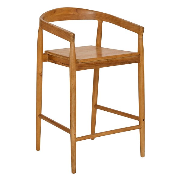 ATMOSPHERA - Lot de 2 tabourets de bar Miyako marron 56x55,5cm - large