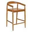 ATMOSPHERA - Lot de 2 tabourets de bar Miyako marron 56x55,5cm - vignette