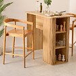 ATMOSPHERA - Lot de 2 tabourets de bar Miyako marron 56x55,5cm - vignette