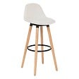 ATMOSPHERA - Tabouret de bar "Maxon" blanc H92,5cm - vignette