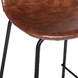 ATMOSPHERA - Lot de 2 chaises de bar "Vladi" effet cuir marron - vignette