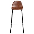 ATMOSPHERA - Lot de 2 chaises de bar "Vladi" effet cuir marron - vignette