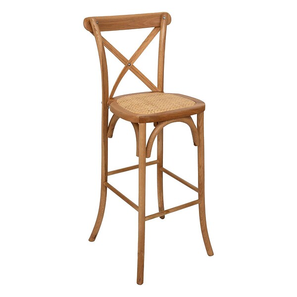 ATMOSPHERA - Tabouret de bar "Isak" chêne beige H110cm - large