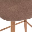 ATMOSPHERA - Chaise de bar "Celeste" velours côtelé gris taupe - vignette