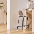 ATMOSPHERA - Lot de 2 Tabouret de bar Vladi blanc 43,5x41,5cm - vignette
