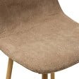 ATMOSPHERA - Chaise Haute de Bar Roka en Tissu Beige Foncé L42xP48xH93 cm - vignette