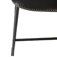 ATMOSPHERA - Lot de 2 chaises de bar "Lois" effet cuir noir - vignette
