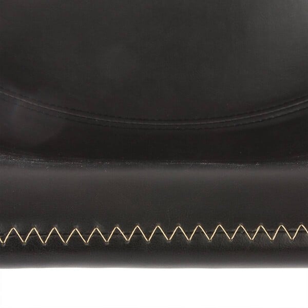 ATMOSPHERA - Lot de 2 chaises de bar "Lois" effet cuir noir - large