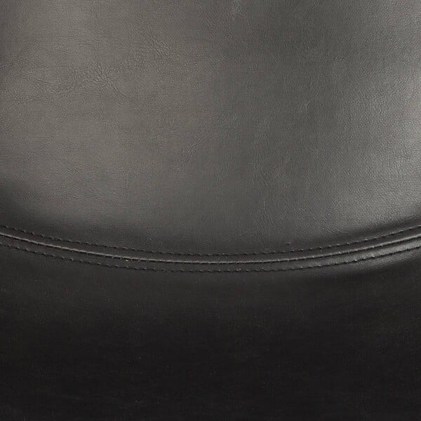 ATMOSPHERA - Lot de 2 chaises de bar "Lois" effet cuir noir - large