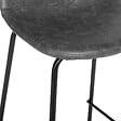 ATMOSPHERA - Lot de 2 chaises de bar "Vladi" effet cuir gris - vignette