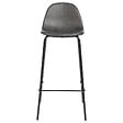ATMOSPHERA - Lot de 2 chaises de bar "Vladi" effet cuir gris - vignette