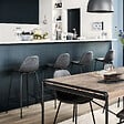 ATMOSPHERA - Lot de 2 chaises de bar "Vladi" effet cuir gris - vignette