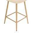 ATMOSPHERA - Chaise Haute de Bar Roka en Tissu Beige clair L42xP48xH93 cm - vignette