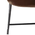ATMOSPHERA - Lot de 2 chaises de bar "Lois" effet cuir marron cognac - vignette