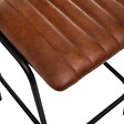 ATMOSPHERA - Chaise de bar "Dario" cuir marron cognac - vignette