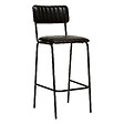ATMOSPHERA - Chaise de bar "Dario" cuir noir - vignette