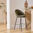 ATMOSPHERA - Lot de 2 Tabouret de bar Amago vert cèdre 54x52cm - vignette