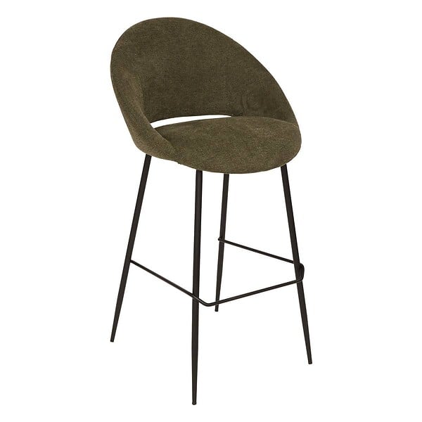 ATMOSPHERA - Lot de 2 Tabouret de bar Amago vert cèdre 54x52cm - large