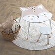 ATMOSPHERA - Table enfant "Douceur" renard blanc 62x64cm - vignette